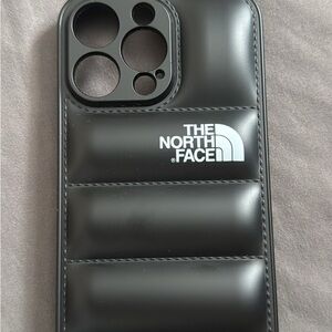 The North Face Black Puffer Phone Case with White Logo
